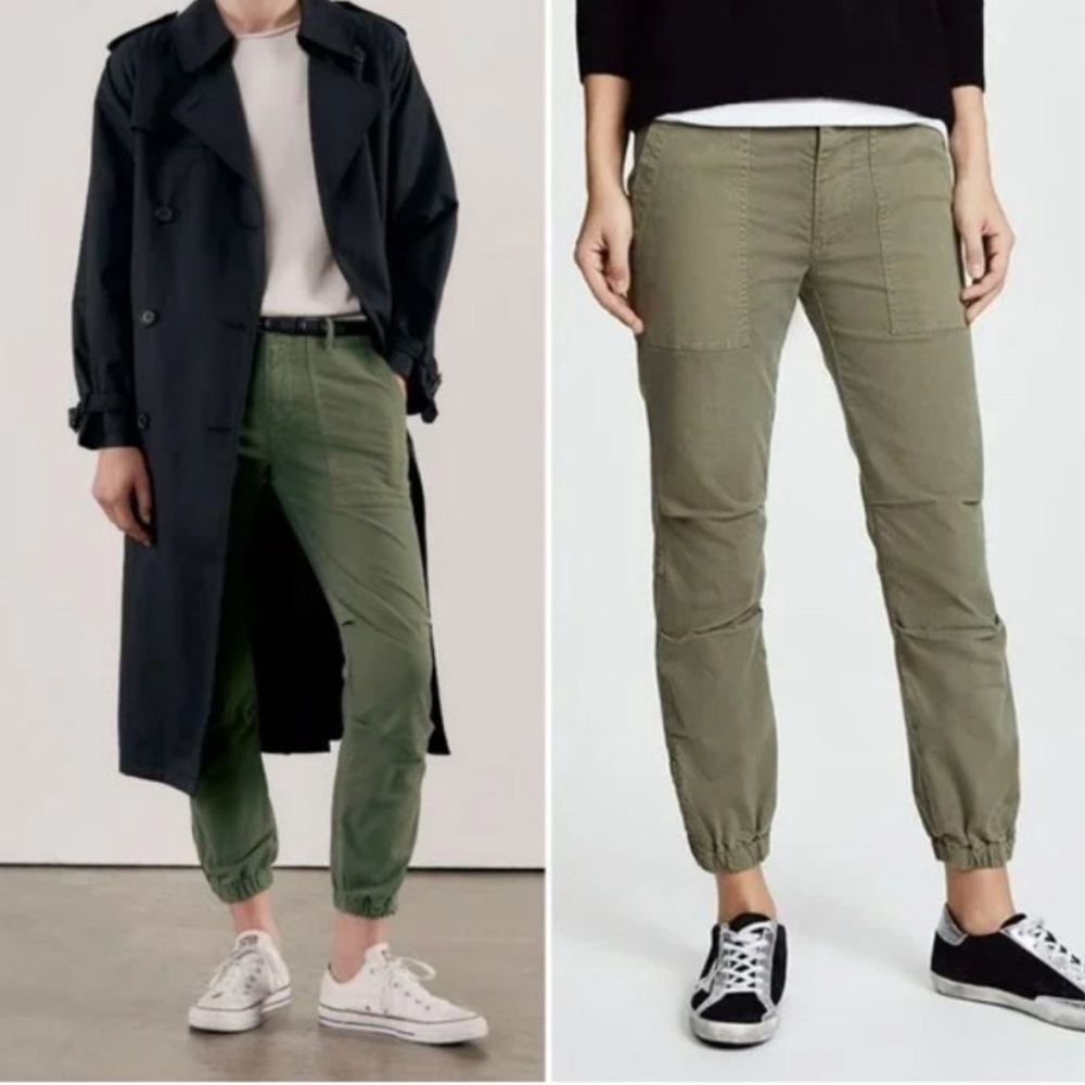 Nili Lotan Olive Green Pants with Side Stripe - Picture 2 of 10